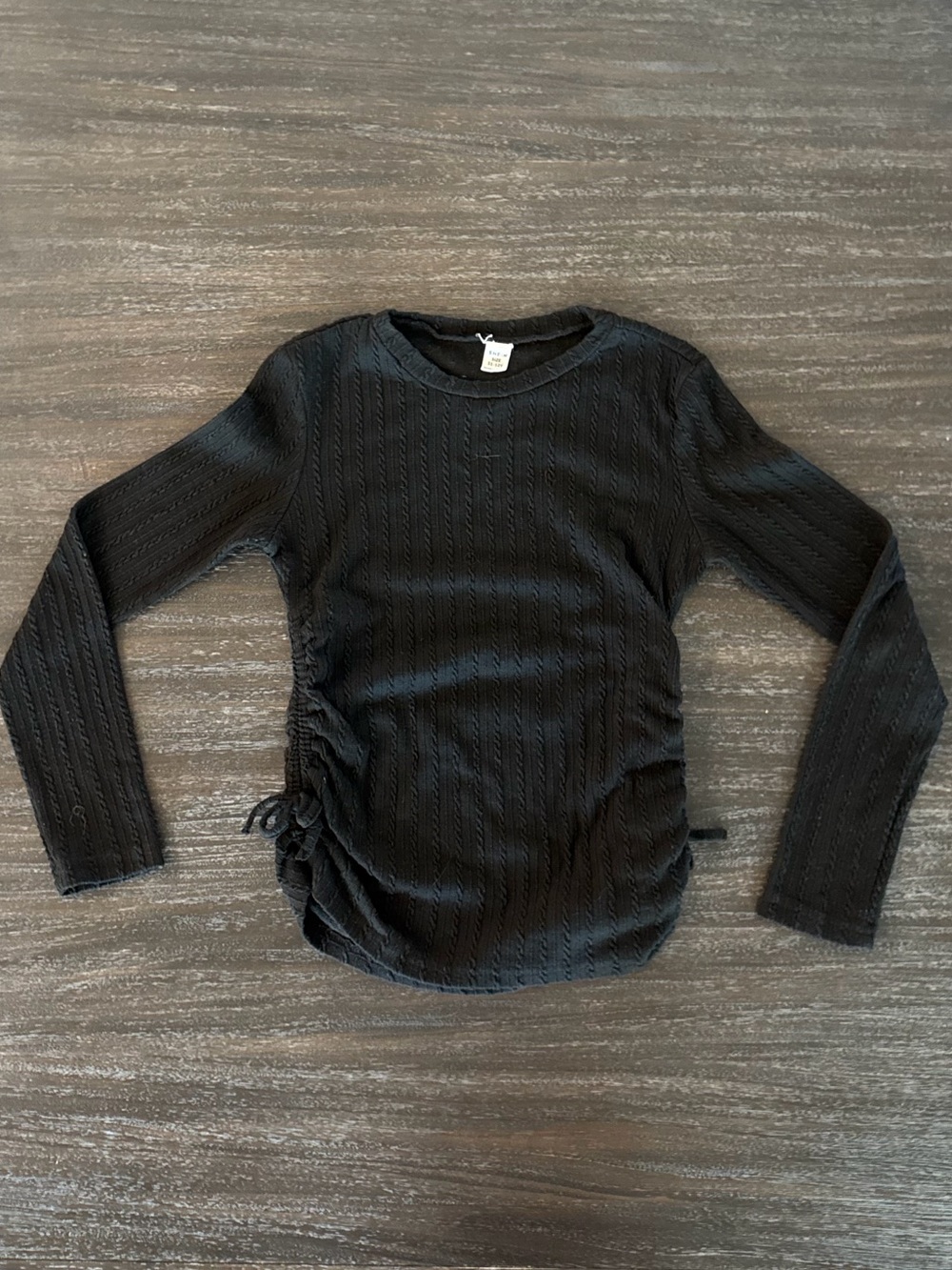 SHEIN Girls 11/12 Black Long Sleeve Top